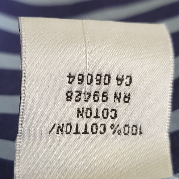 Men's BUGATCHI Blue + Stripe Shirt Shaped Fit Contrasting Collar Cuff Large Blue - Picture 4 of 10